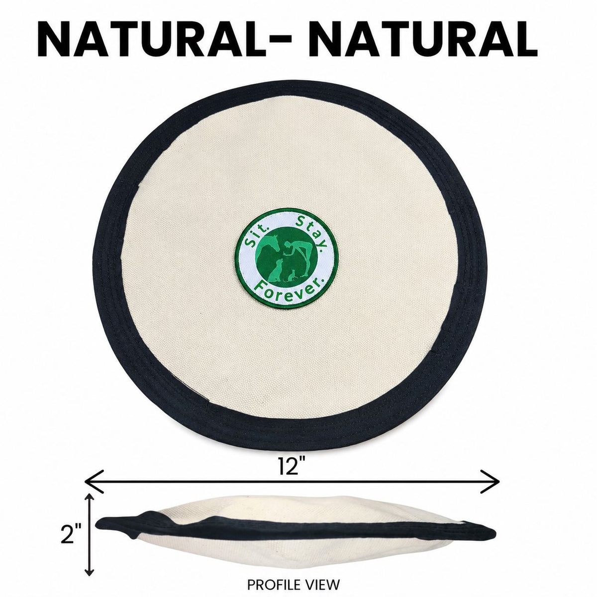 Soft Dog Frisbee — Organic Cotton Crinkle Disc Toy for Medium & Large Dogs
