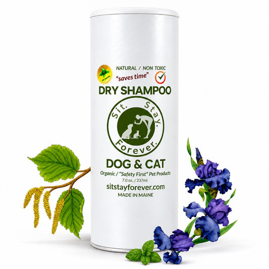 Organic Dry Shampoo for Dogs & Cats | No-Rinse, Lick Safe, Waterless, Hypoallergenic Pet Grooming Powder