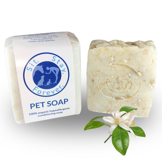 Vegan Organic Pet Soap Bar – Hypoallergenic Shampoo for Dogs & Cats (7 oz)