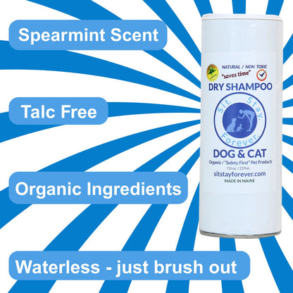 Organic Dry Powder Shampoo for Dogs & Cats – No-Rinse, Hypoallergenic & Non-Toxic