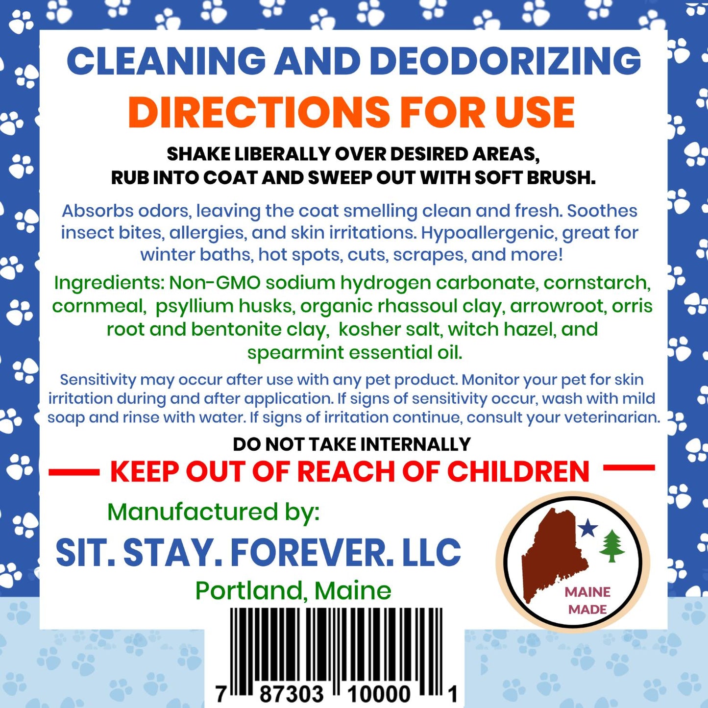 Organic Dry Powder Shampoo for Dogs & Cats – No-Rinse, Hypoallergenic & Non-Toxic