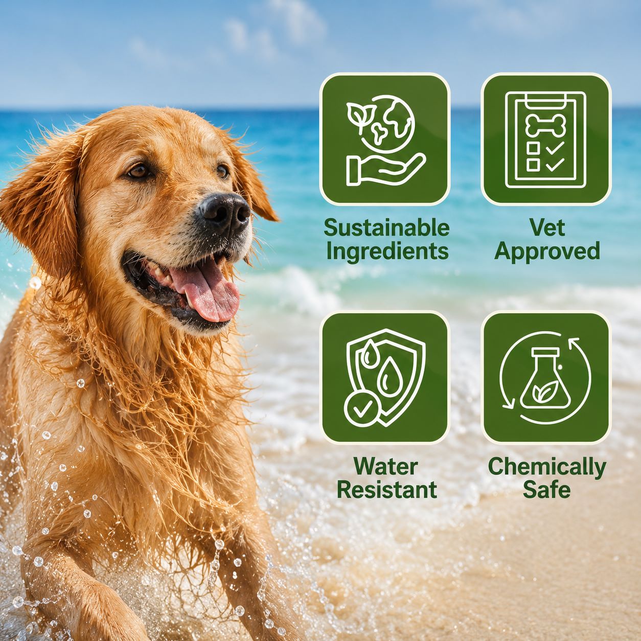 Organic Zinc-Free Sunscreen & Moisturizer for Dogs & Cats – 2 oz | Made in Maine