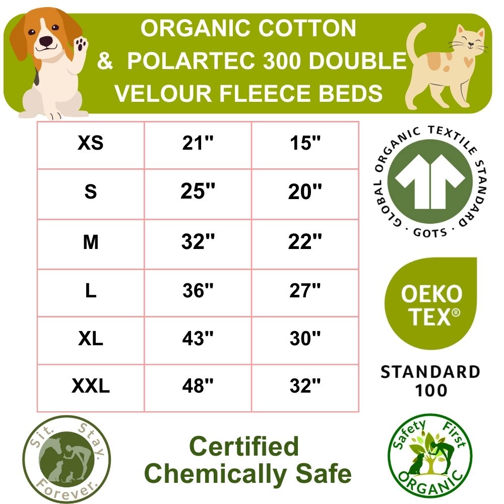 Organic Cotton  Square Dog Bed