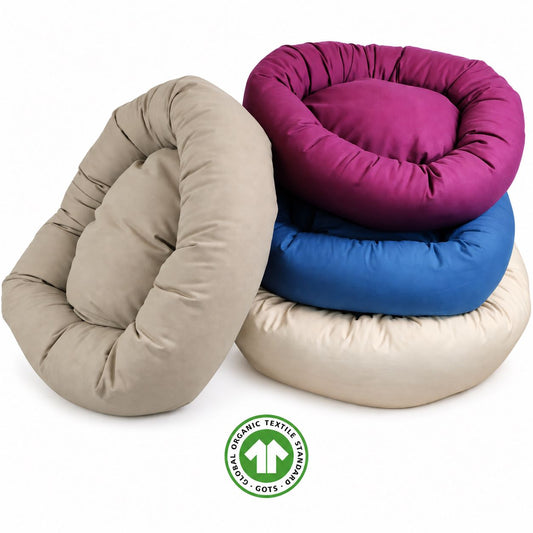 Organic Cotton Round Dog Bed