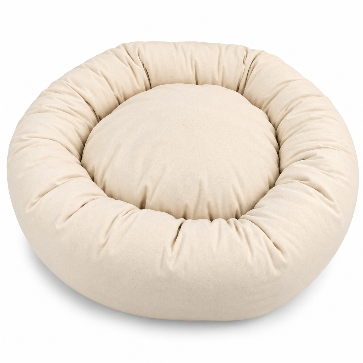 Organic Cotton Round Dog Bed