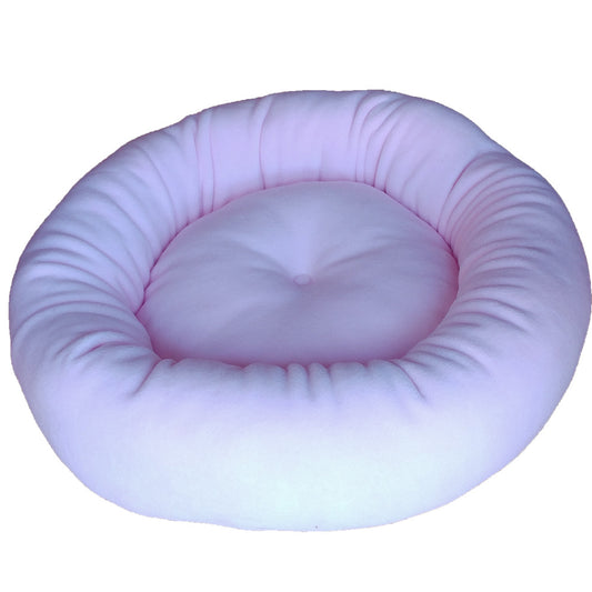 light pink Toxin Free Double Velour Fleece Small Breed Bolster Bed 