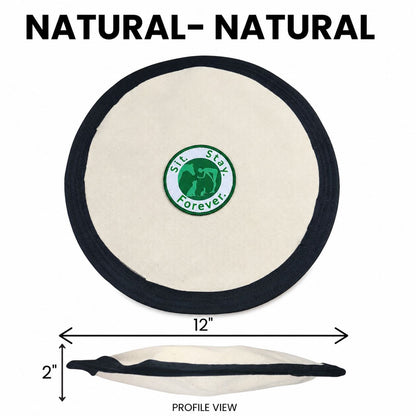 Soft Dog Frisbee — Organic Cotton Crinkle Disc Toy for Medium & Large Dogs