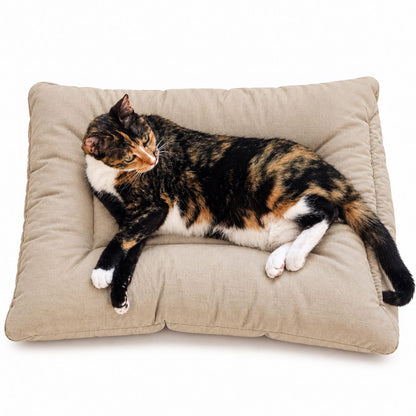Organic Cotton Square Dog & Cat Bed