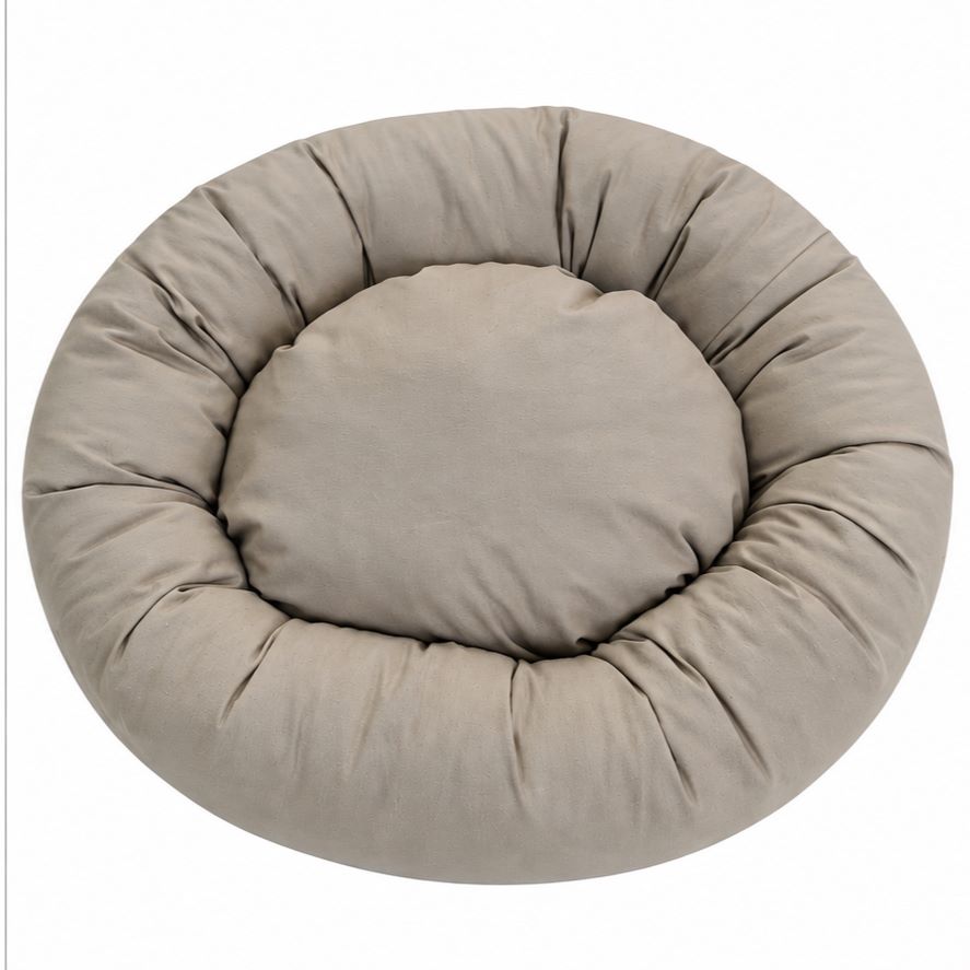 Organic Cotton Round Dog Bed