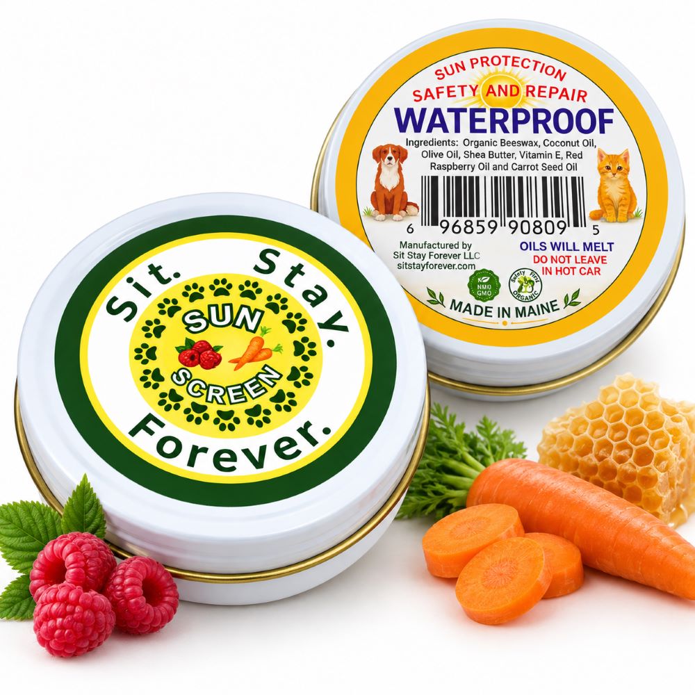 Sit Stay Forever zinc-free sunscreen for dogs and cats