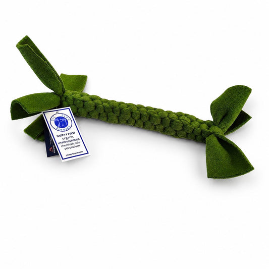 Hand-Braided Fleece Dog Toy — Safe, Chemical-Free & Built to Last